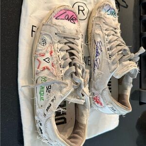 Golden Goose Multicolor Distressed Sneakers size 40